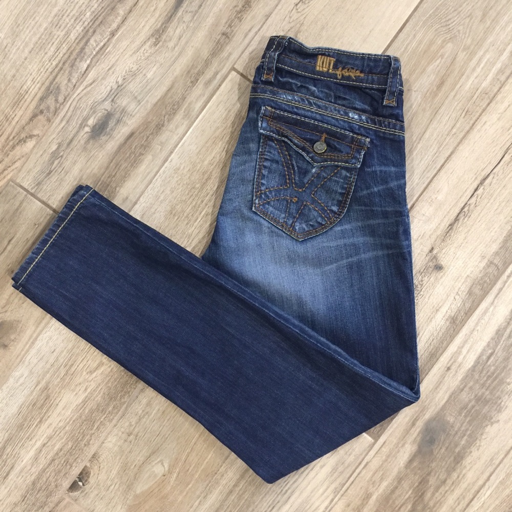 KUT FROM THE KLOTH Straight Leg Flap Pocket Jeans